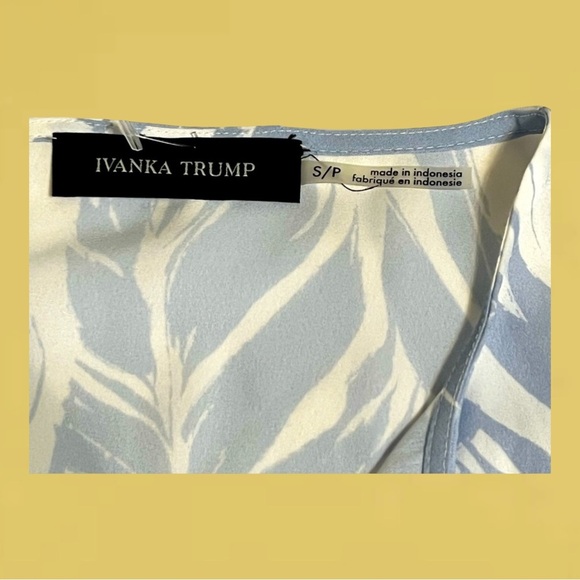 EUC Ivanka Trump Blue and White Blouse with Tassels - Picture 6 of 7